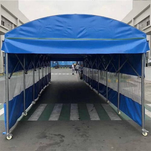 天津可折疊室外收縮雨棚 性能可靠的電動推拉蓬與紡織品上光皂的完美結合